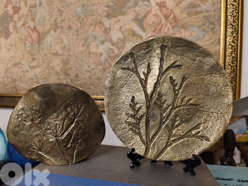 brutalist bronze vase & brass trinket from bronze 3