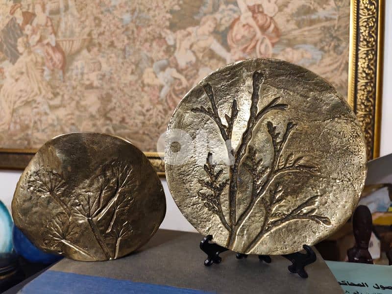 brutalist bronze vase & brass trinket from bronze 4