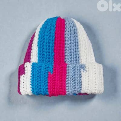 colorful handmade crochet striped hat