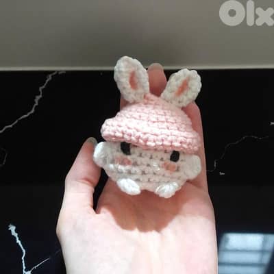 handmade crochet amigurumi mushroom bunny