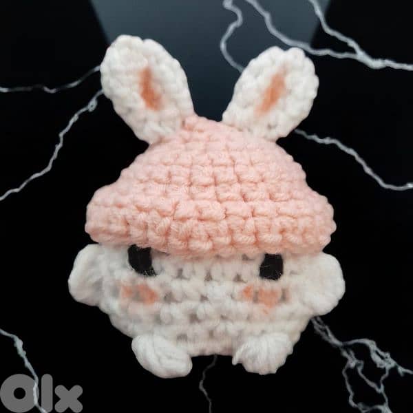 handmade crochet amigurumi mushroom bunny 1
