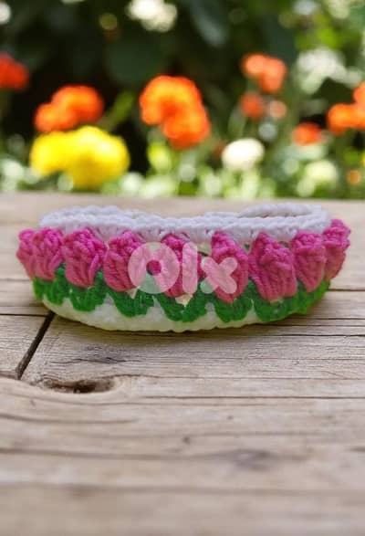 handmade crochet flower headband