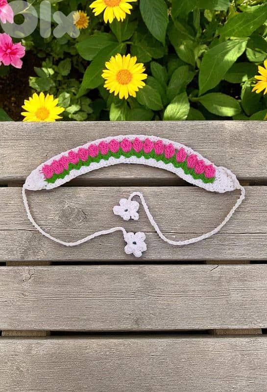 handmade crochet flower headband 1