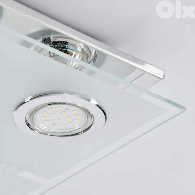 EGLO Cabo 6‑Light Ceiling Fixture – Heavy Glass, Metal Build, GU10 LED 3