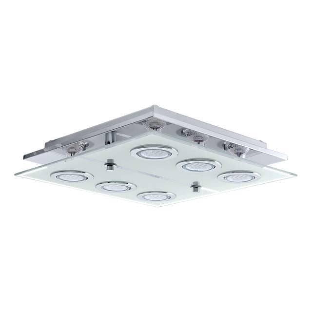 EGLO Cabo 6‑Light Ceiling Fixture – Heavy Glass, Metal Build, GU10 LED 8