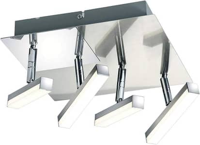 Trio Opium LED Ceiling Light – 4 Adjustable Heads, Matte Nickel Finish