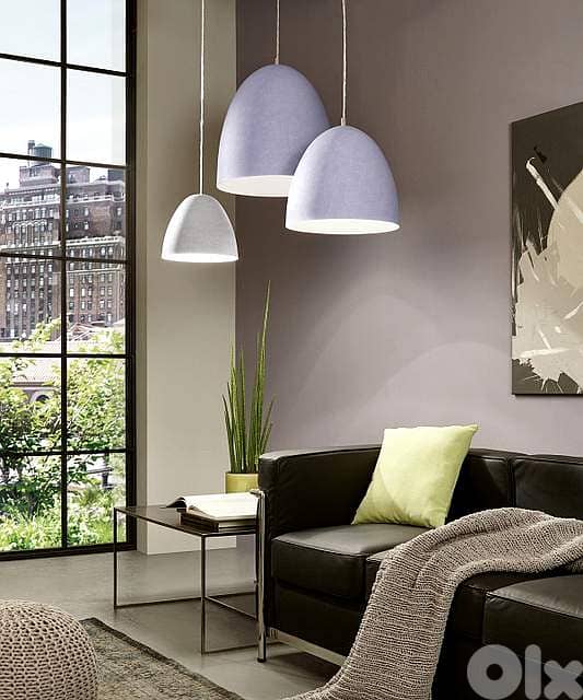 EGLO Sarabia Suspension Lamp – Matte Grey Art Nouveau Pendant, 1xE27 1