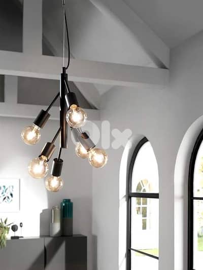MEO Modena 6-Light Pendant Lamp – Mid-Century Inspired, Lightweight