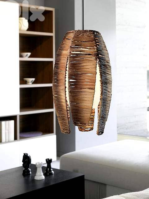 EGLO Mongu Pendant Lamp – Natural Raffia Lighting for Boho Decor 1