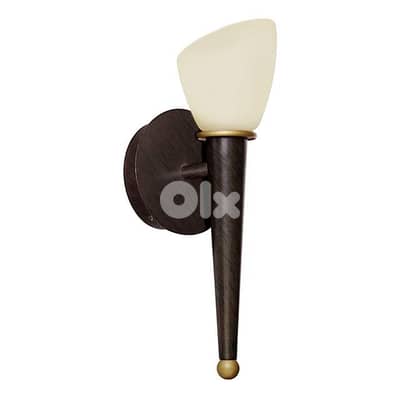 EGLO Mara Wall Light – Antique Brown Torch Sconce with Golden Glow