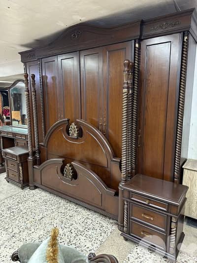 اوضة نوم ملكية خشب زان ولاتي كلا ملبسة قشر زان