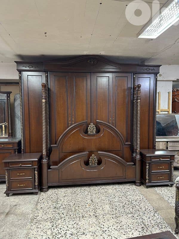 اوضة نوم ملكية خشب زان ولاتي كلا ملبسة قشر زان 1