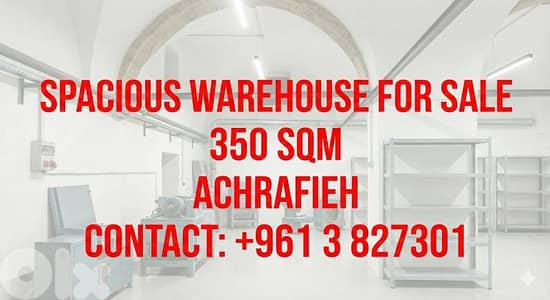 ​Achrafieh Warehouse 350m2 - مستودع مع مدخل سيارات