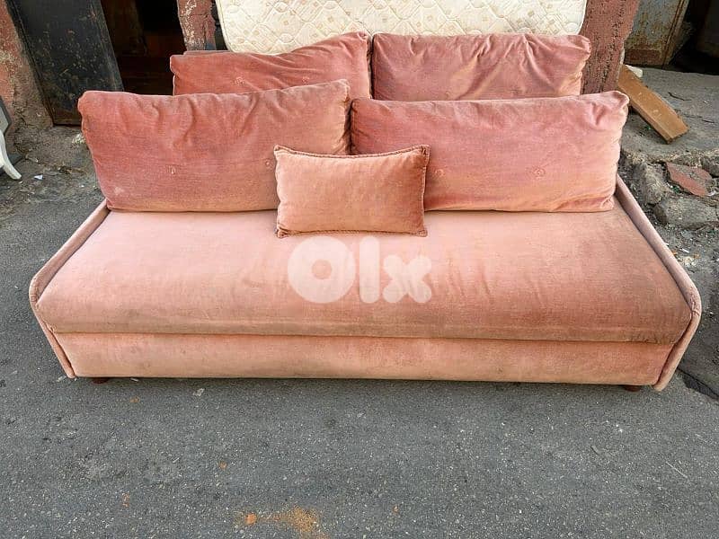 صوفا كبيرة عدد اتنين بفتحوا صندوق مع بف اتنين كتير نظاف خشب شوح 1