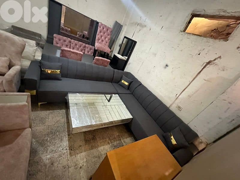 اوضة قعدة زاوية جديد خشب شوح اسفنج إكسترا كتير مرتبة 2