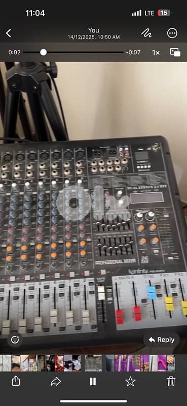 2 speakers and 2 stands with mixer and micro 2