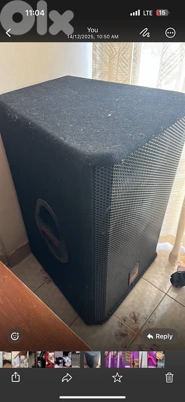 2 speakers and 2 stands with mixer and micro 3