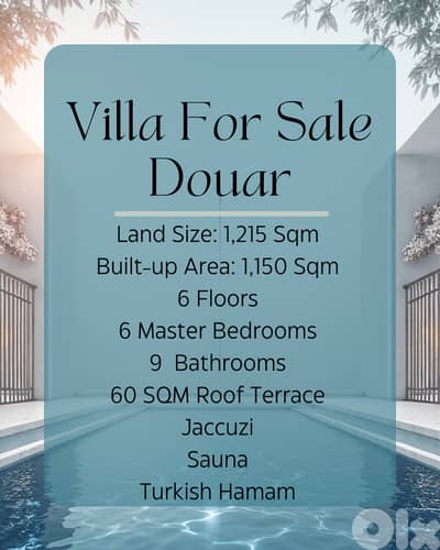 Villa For Sale in Mar Moussa/Douar -فيلا للبيع في مار موسى / دوار