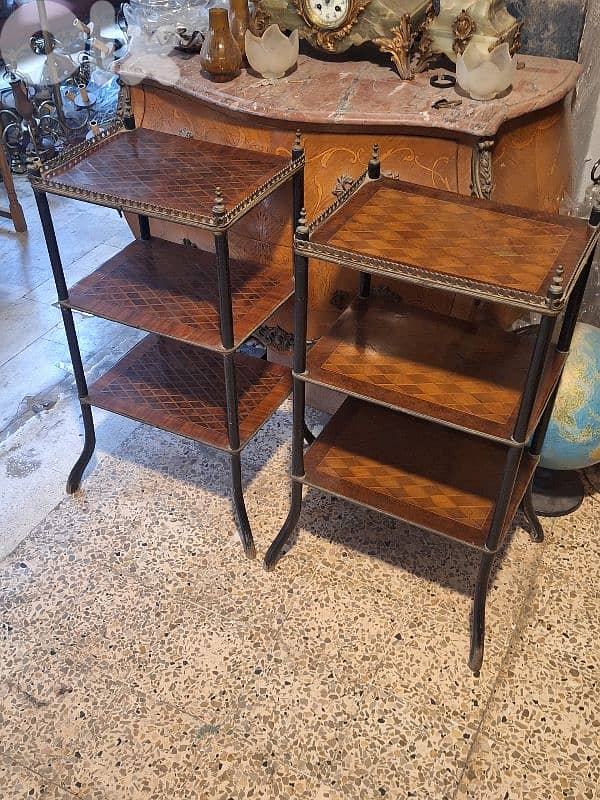 pair of antique english shelves stands 3