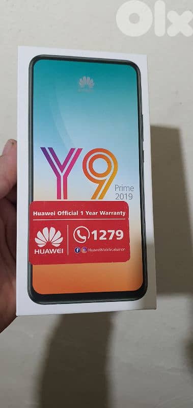 128g   y9 prime Huawei   2019 مع كامل اغراضو بعدو متل الجديد
