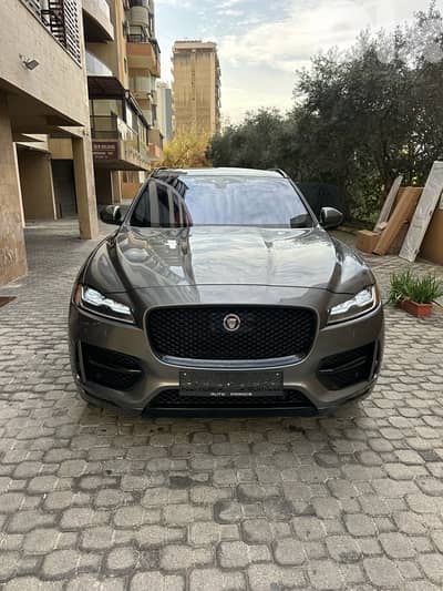 Jaguar F-pace R-Sport 30t 2019 gray on black & red (clean carfax)