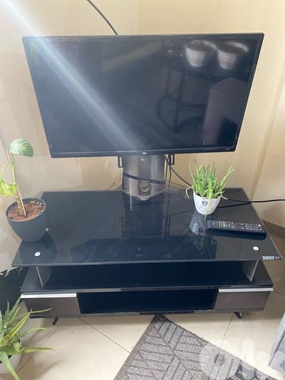 tv and table