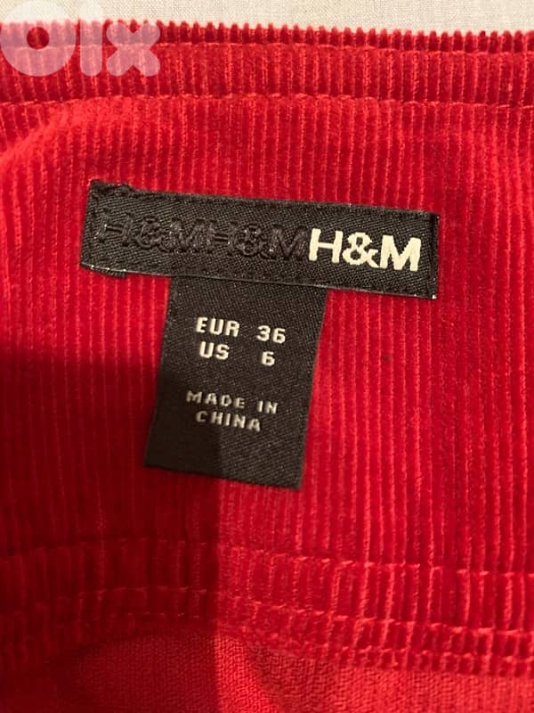 H&M red skirt 3