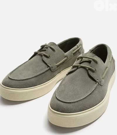 Zara Casual Leather Deck Shoes size 47