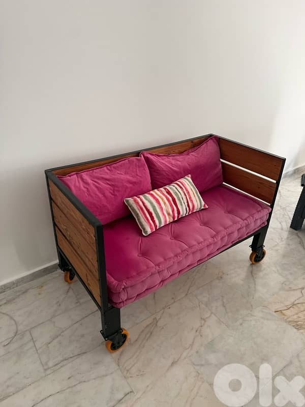 Console Table, Lamps,crystal chandelier, Sofa & Chandelier for Sale 2