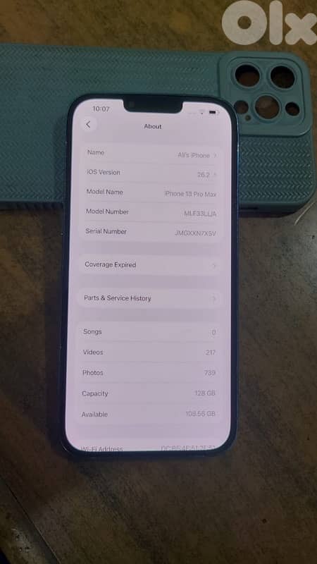 IPHONE 13 pro max 128g battary 80% 3