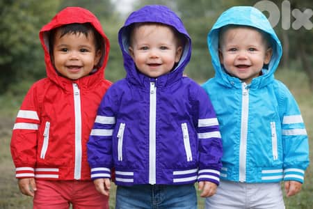 Baby's Lined Rain Jacket. . WindProof