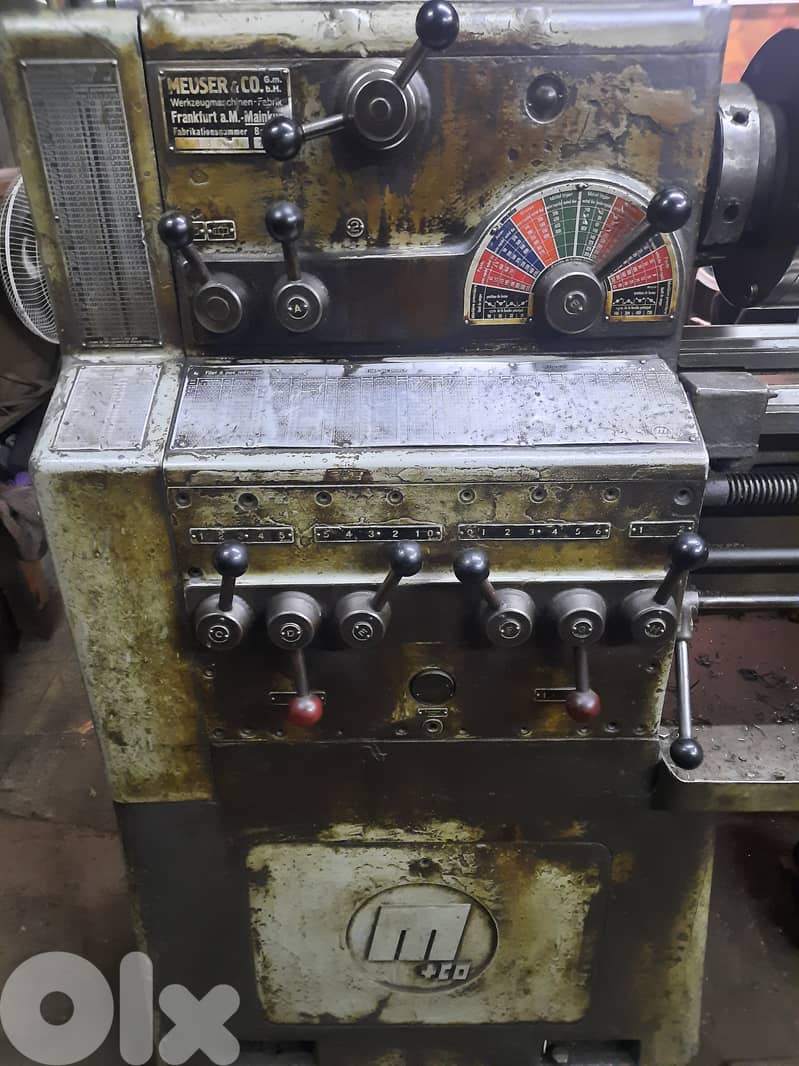 مخرطة حديد عدد ٢. الكبير الماني والصغير اميركاني. 6