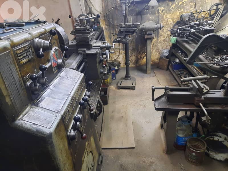 مخرطة حديد عدد ٢. الكبير الماني والصغير اميركاني. 7