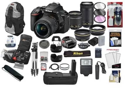 Nikon D5600 Camera DSLR 18-55mm VR and 70-300mm Lenses + 19 pc Bundle