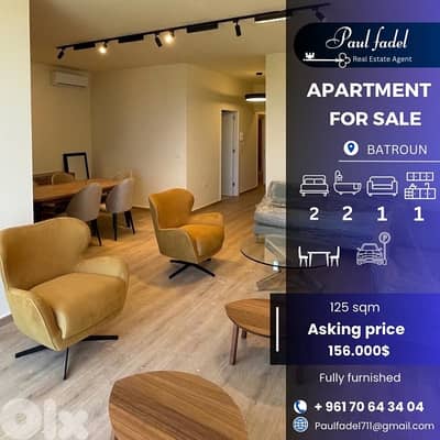 Stunning fully furnished apartment for sale in Batroun !