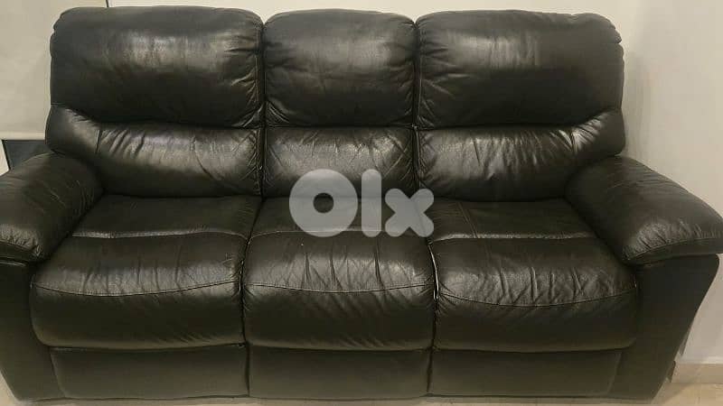Genuine recliner sofa 3 seats صوفا جلد اصلي 4