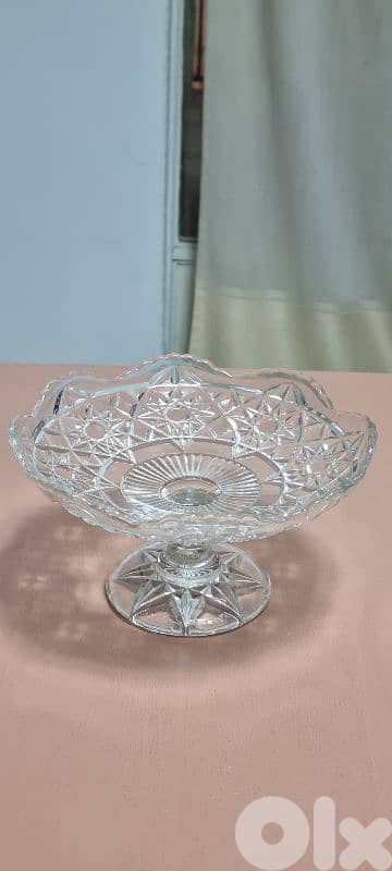 Fruit / Cheese and Wine High Bowl Crystal
