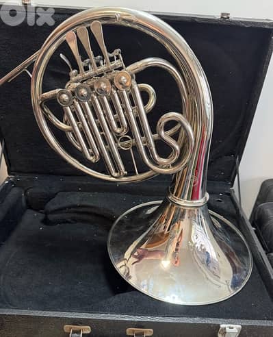 French horn second hand silver color
