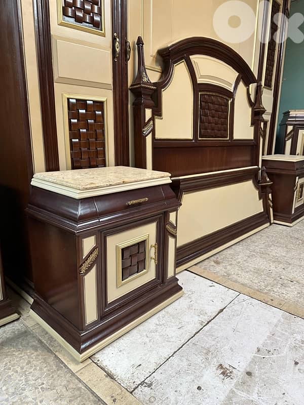 غرفة نوم مصرية خشب زان 6