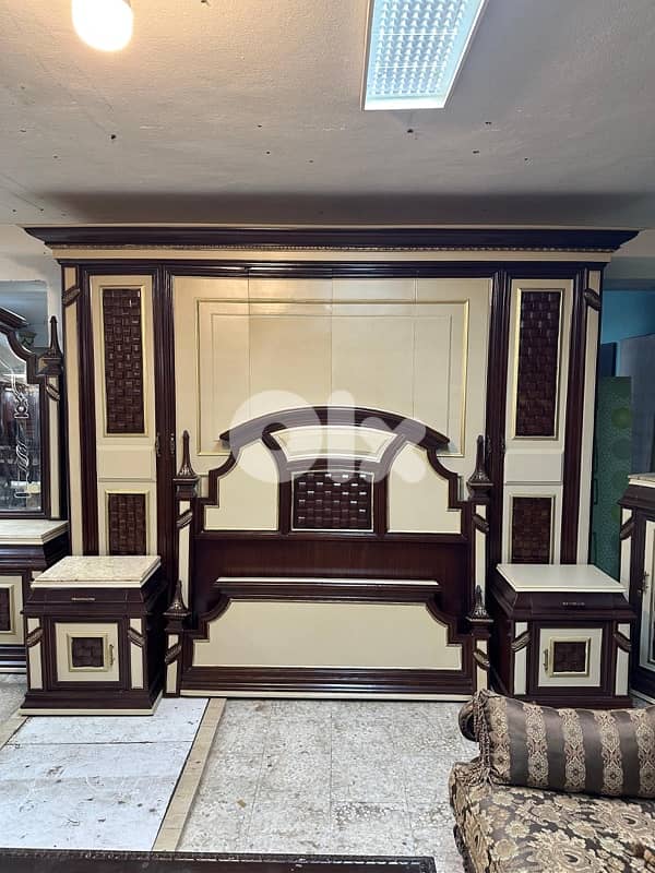 غرفة نوم مصرية خشب زان 7