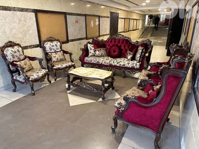 صالون شغل مصر خشب زان حفر يد