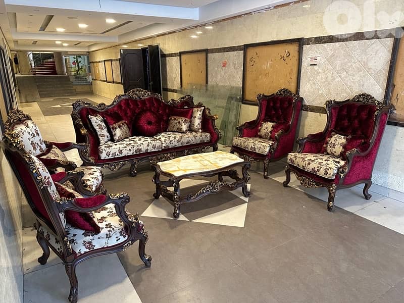 صالون شغل مصر خشب زان حفر يد 2