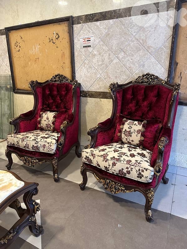 صالون شغل مصر خشب زان حفر يد 5