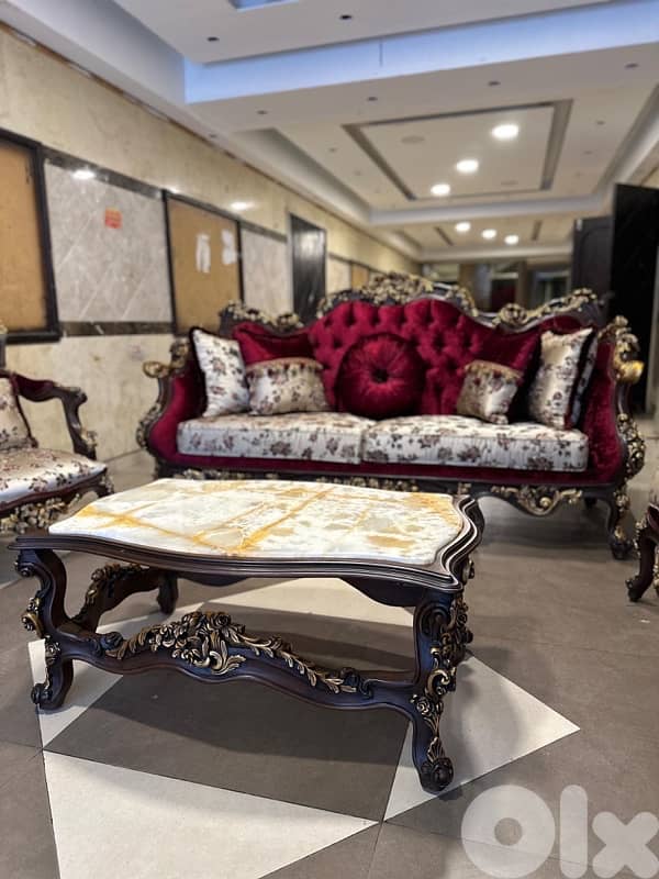 صالون شغل مصر خشب زان حفر يد 7