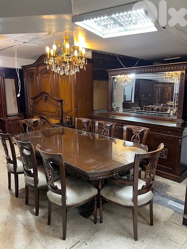 غرفة سفرة خشب زان 1