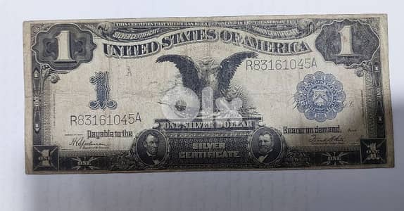 USA Black Eagle Large One Dollar banknote 1899