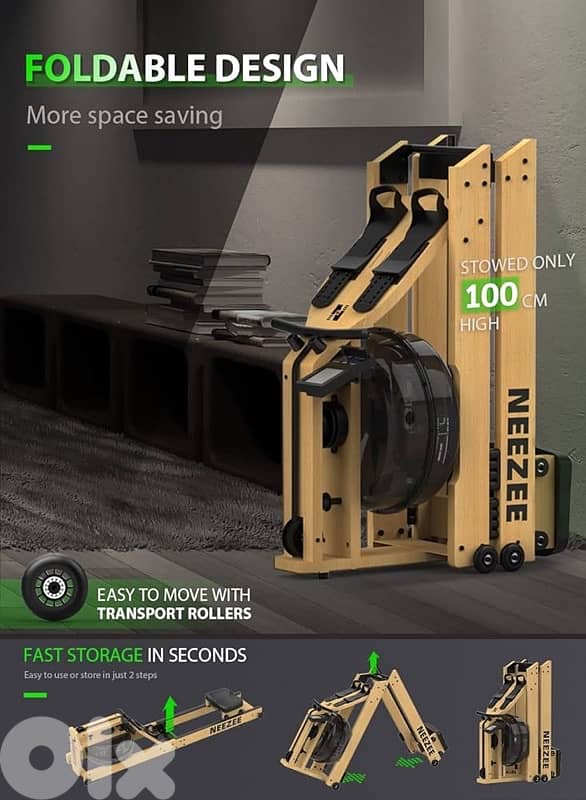 Neezee Rowing Machine, Water Rowing Machine Foldable 4