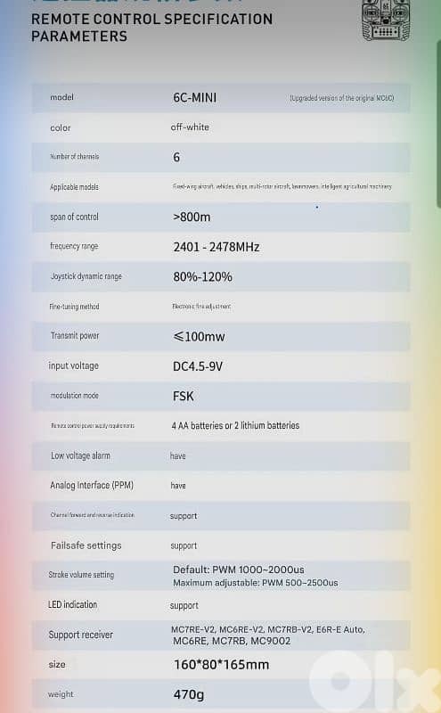 Remote Comtrol with receiver - 6 channel 2