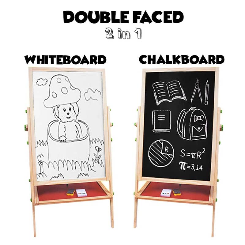 Foldable Double-Sided Drawing Board for Kids 65 x 35 x 37 cm - لوح رسم 1