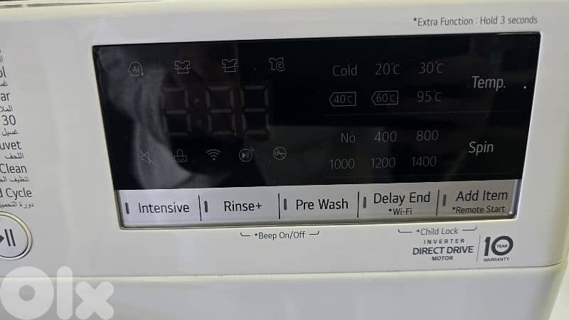 LG washing machine 300$ - 10.5kg touch screen 4